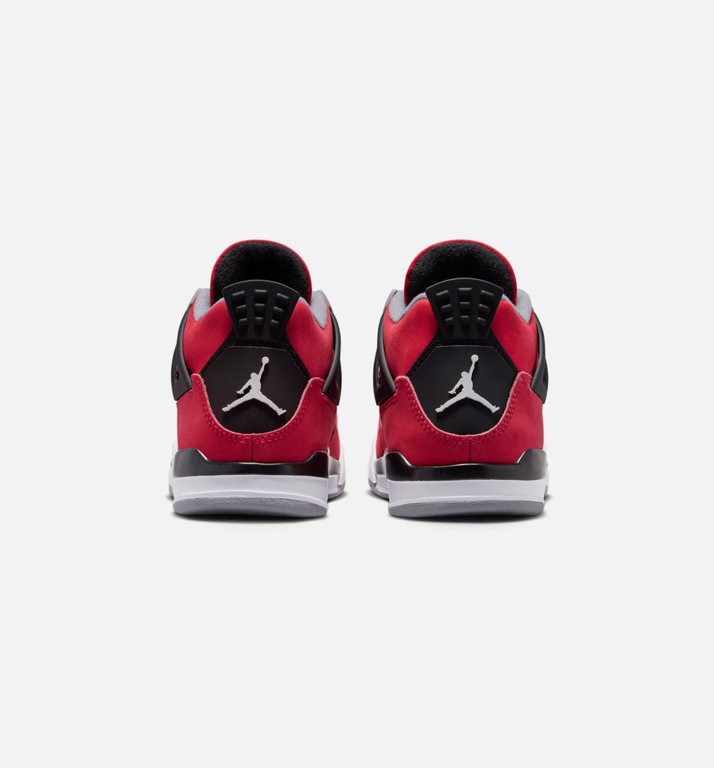 Air Jordan 4 Retro Toro Bravo Preschool Shoes - Red/Grey