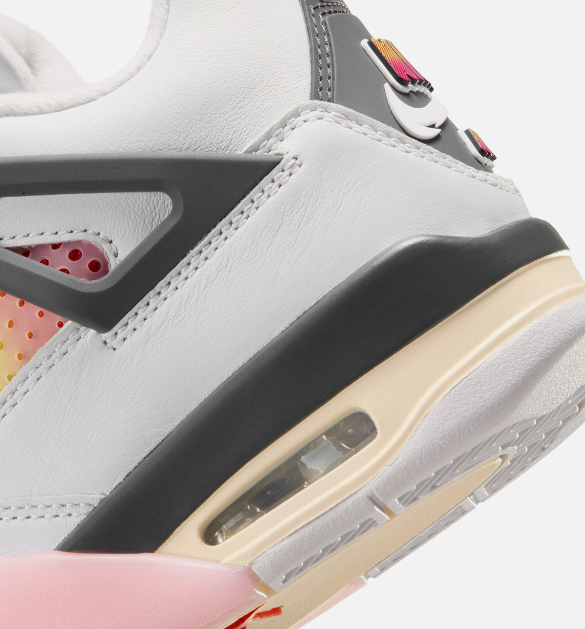 Air Jordan 4 Retro Comic Kids' Shoes - Off White/Pink/Grey