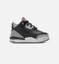 Air Jordan 3 Retro Black Cement Baby & Toddler Shoes - Black/Fire Red/Grey