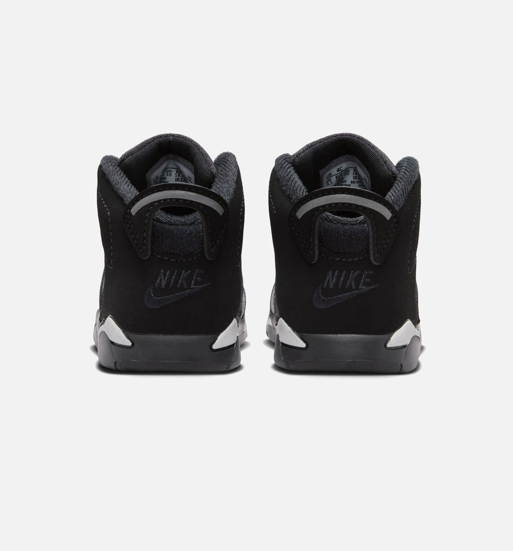 Air Jordan 6 Cap & Gown Baby & Toddler Shoes - Black/Silver