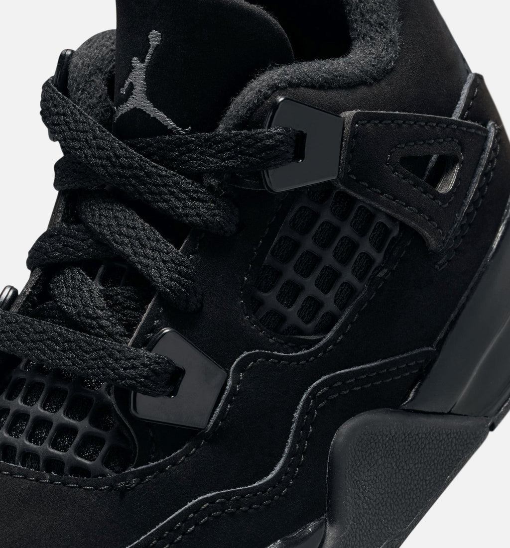 Air Jordan 4 Retro Black Cat Baby & Toddler Shoes - Black/Graphite