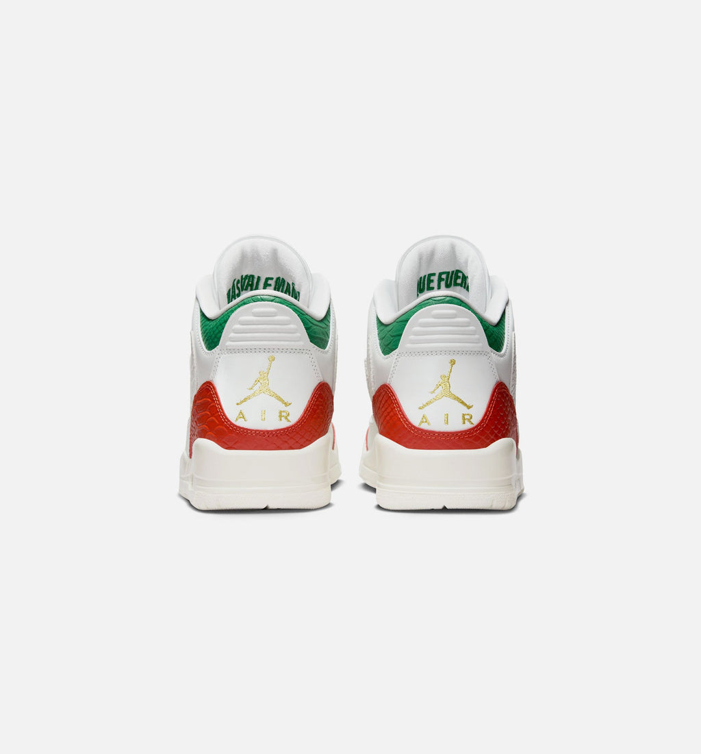 Air Jordan 3 Retro El Vuelo Men's Shoes - White/Green/Red/Gold