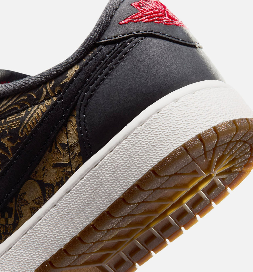 Air Jordan 1 Retro Low OG Laser Kids' Shoes - Black/Varsity Red/White