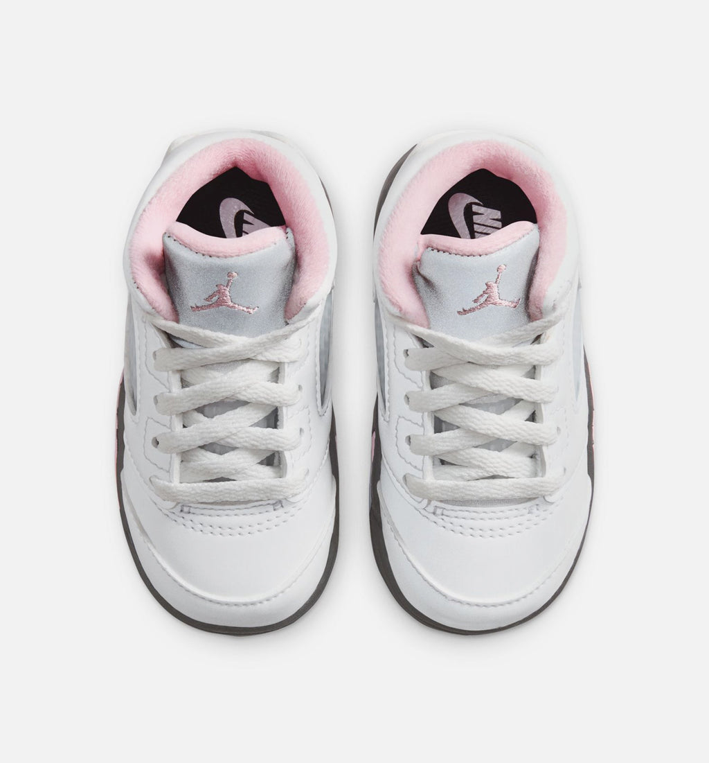 Air Jordan 5 Retro Medium Soft Pink Baby & Toddler Shoes - White/Pink
