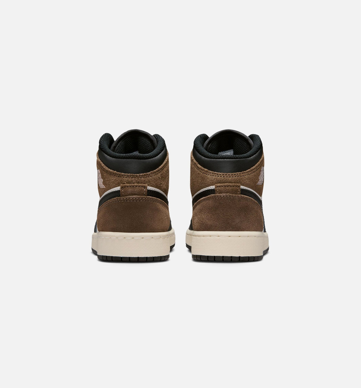 Air Jordan 1 Mid Kids' Shoes - Black/Phantom/Palomino/University Red
