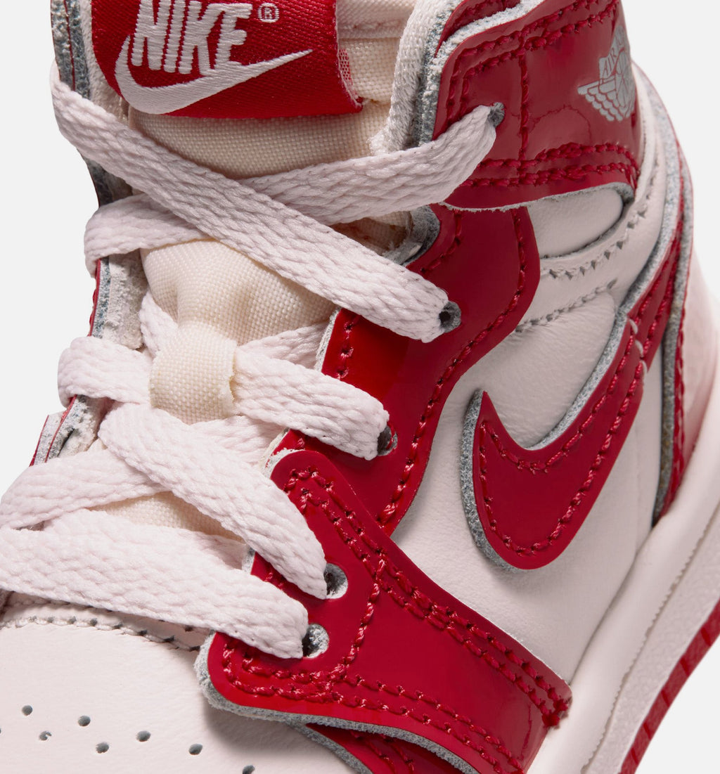 Air Jordan 1 Retro High OG Nails And Grails Baby & Toddler Shoes - Red/Silver