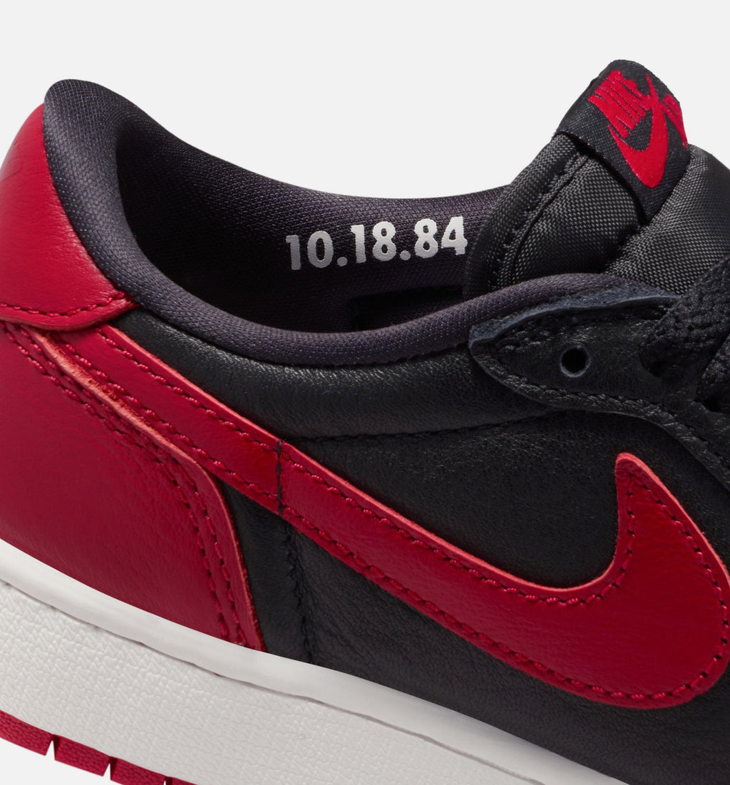Air Jordan 1 Retro Low OG Banned Kids' Shoes - Black/Varsity Red/White