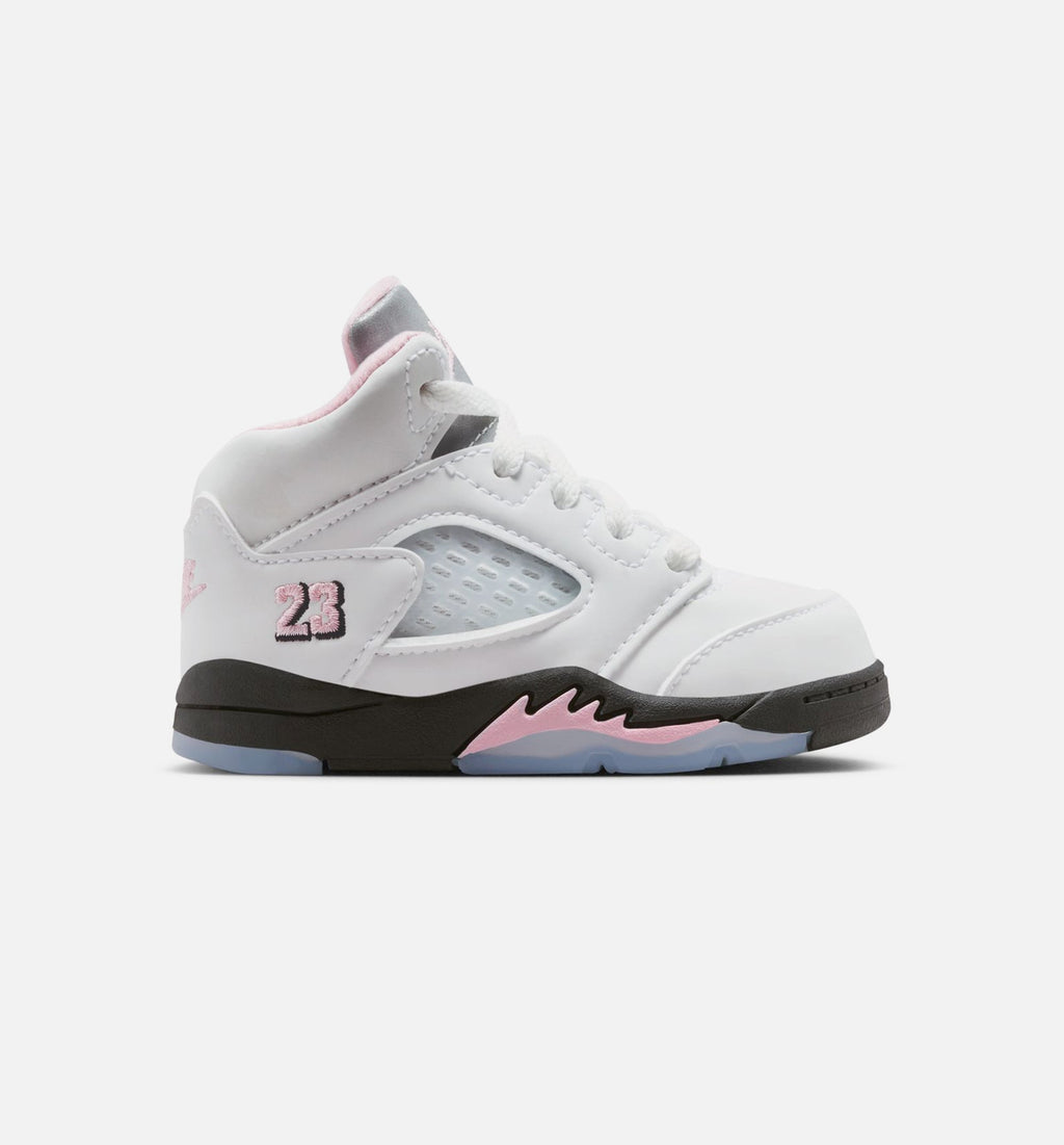 Air Jordan 5 Retro Medium Soft Pink Baby & Toddler Shoes - White/Pink