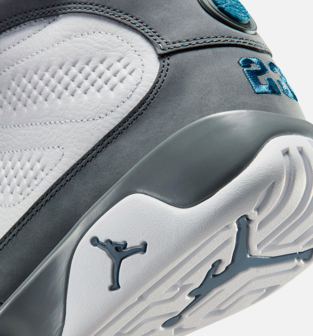 Air Jordan 9 Retro Flint Grey Men's Shoes - White/Blue/Grey