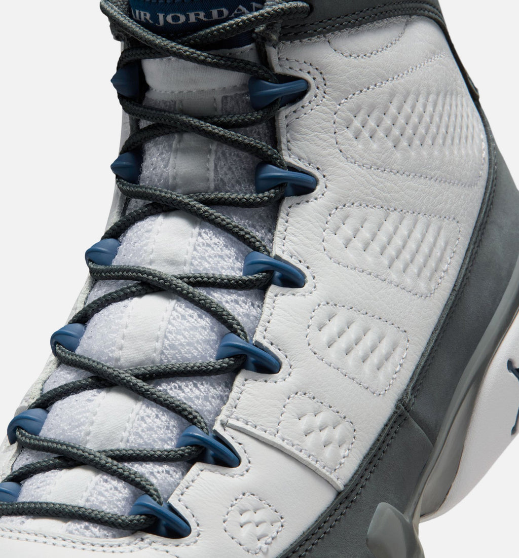 Air Jordan 9 Retro Flint Grey Men's Shoes - White/Blue/Grey