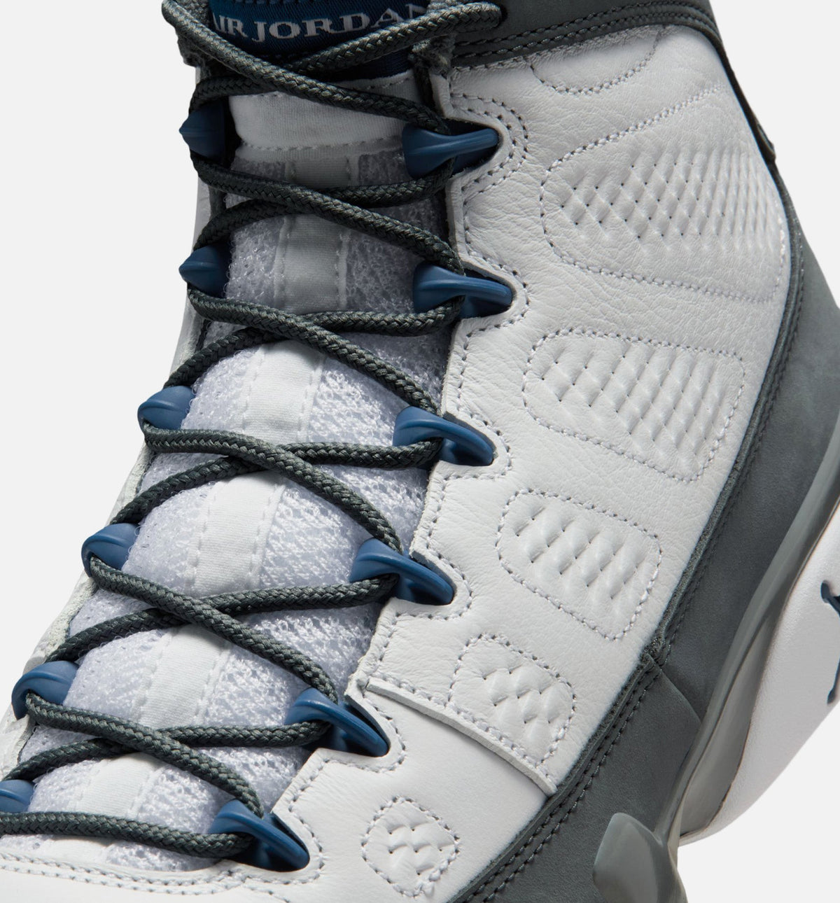 Air Jordan 9 Retro Flint Grey Men's Shoes - White/Blue/Grey