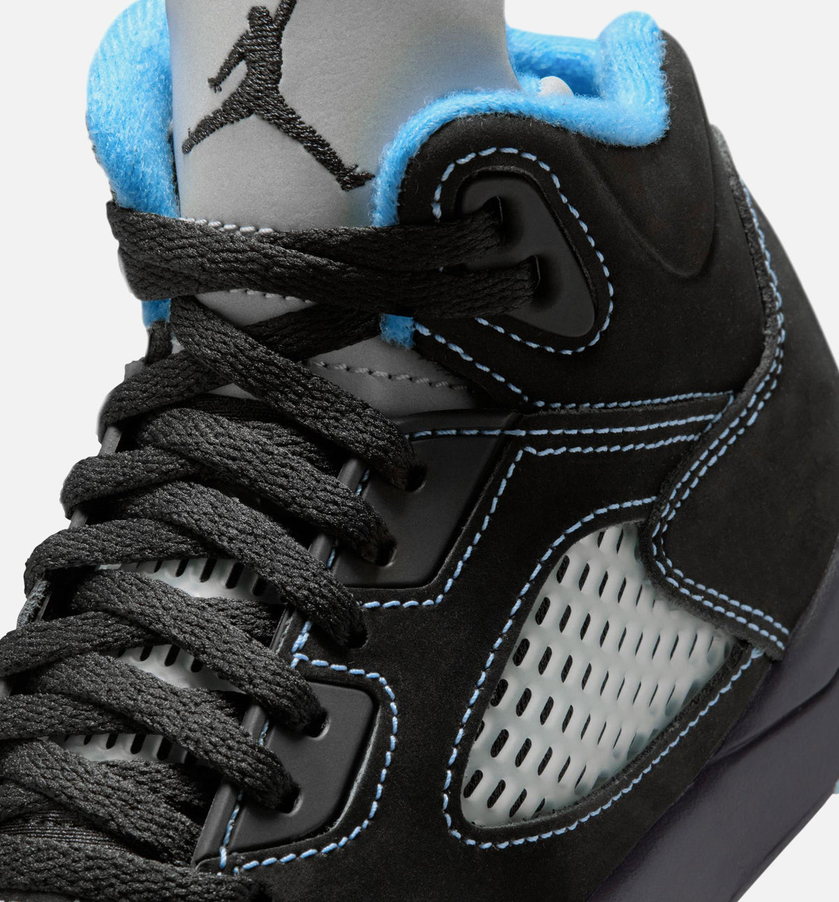 Air Jordan 5 Retro Black Carolina Preschool Shoes - Black/Blue