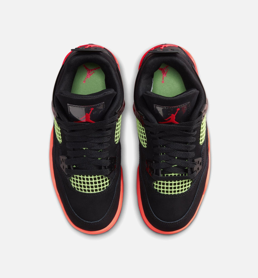 Air Jordan 4 Retro Black Infrared 23 Kids' Shoes - Black/Red/Orange