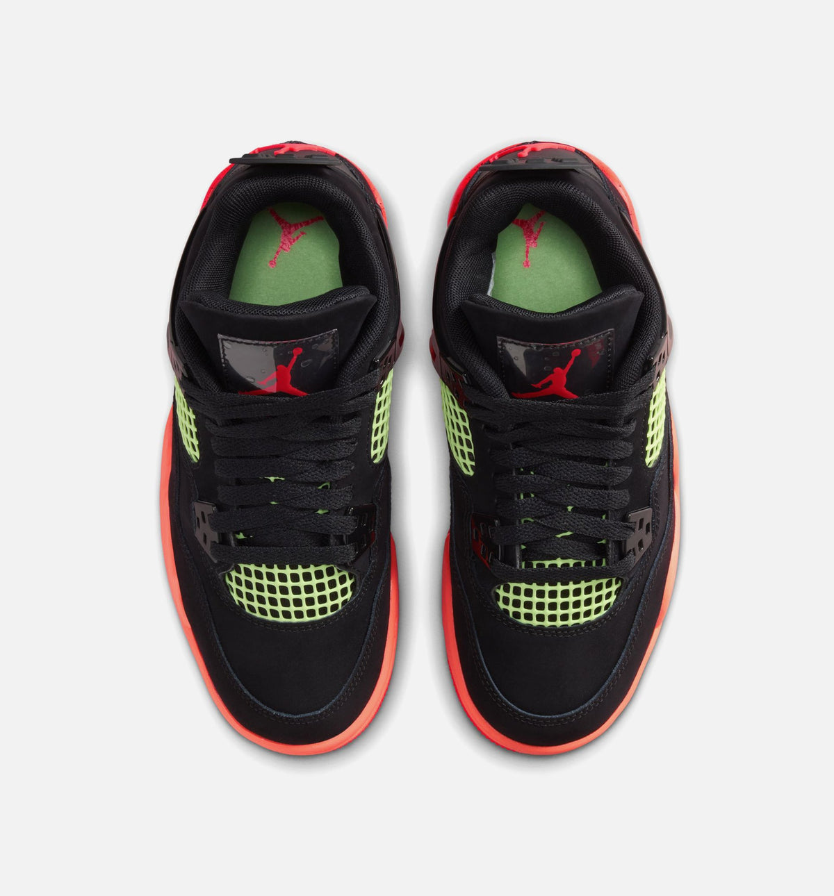 Air Jordan 4 Retro Black Infrared 23 Kids' Shoes - Black/Red/Orange