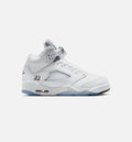 Air Jordan 5 Retro OG White Metallic Kids' Shoes - White/Silver