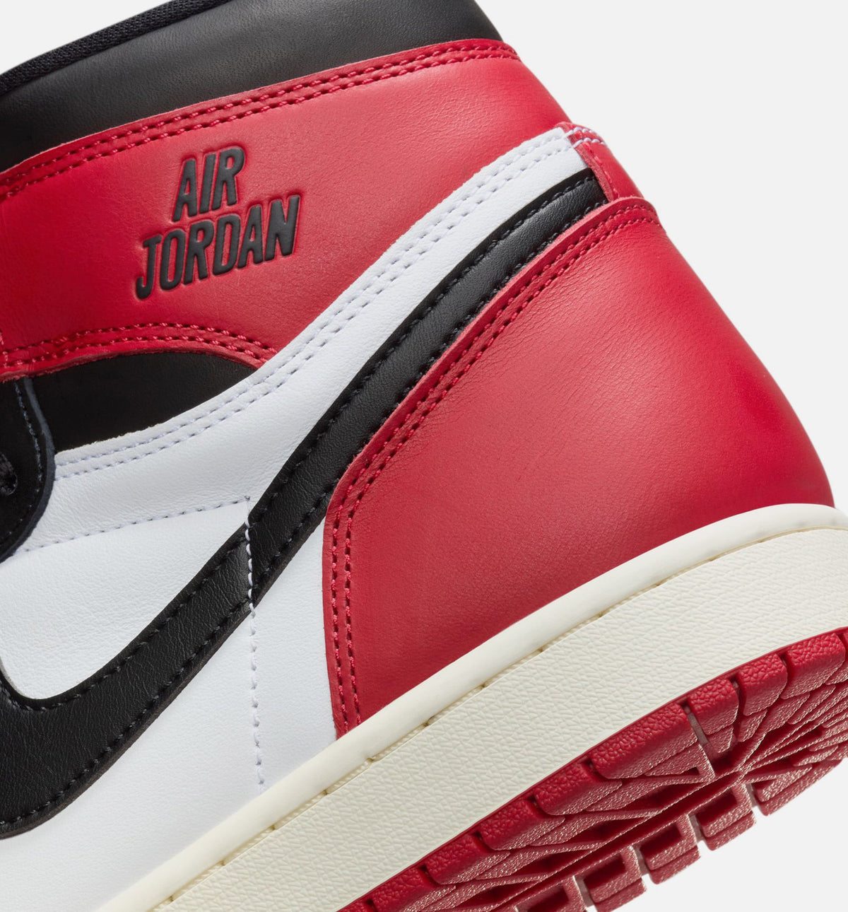 Air Jordan 1 Retro High OG Black Toe Men's Shoes - White/Black/Red