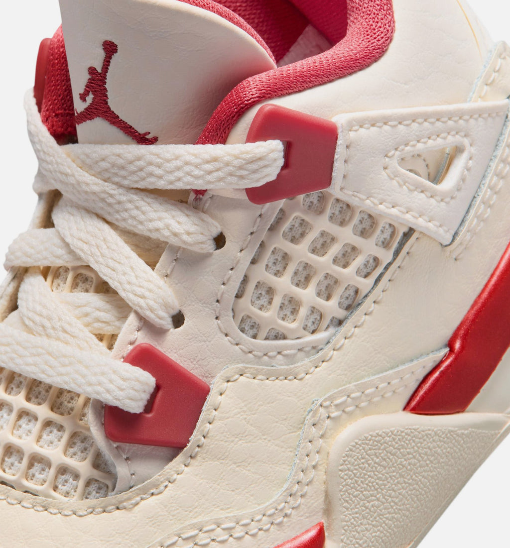 Air Jordan 4 Retro Valentine's Day Baby & Toddler Shoes - Ivory/Red