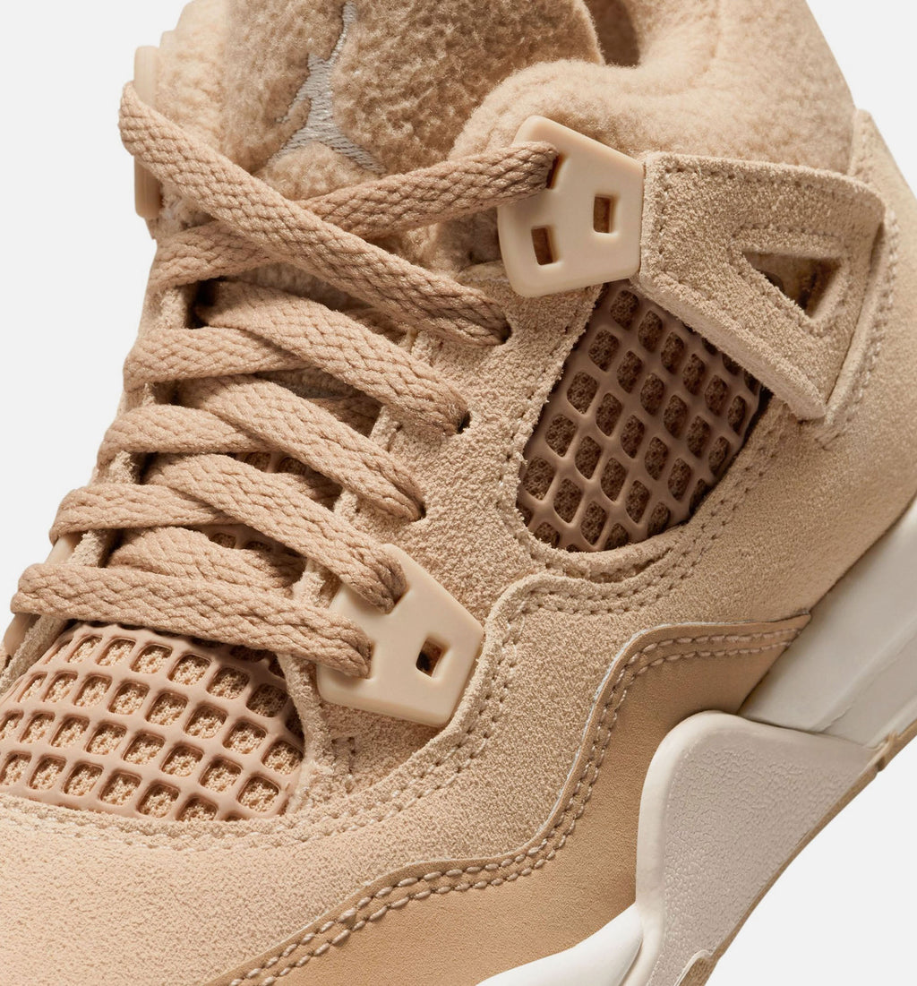 Air Jordan 4 Retro Cozy Girl Preschool Shoes - Tan/Cream