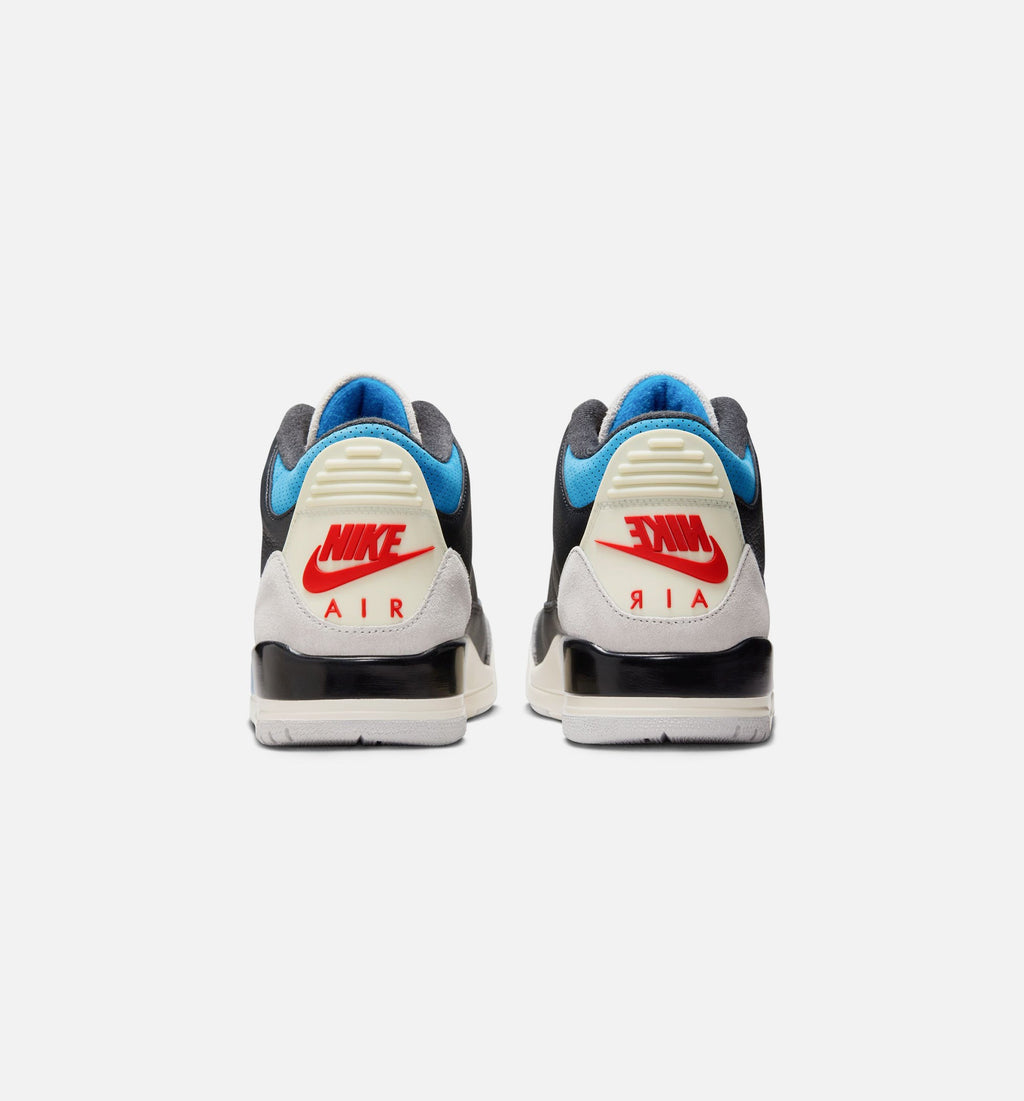 Air Jordan 3 Retro OG Rare Air Men's Shoes - Black/Chile Red/Grey
