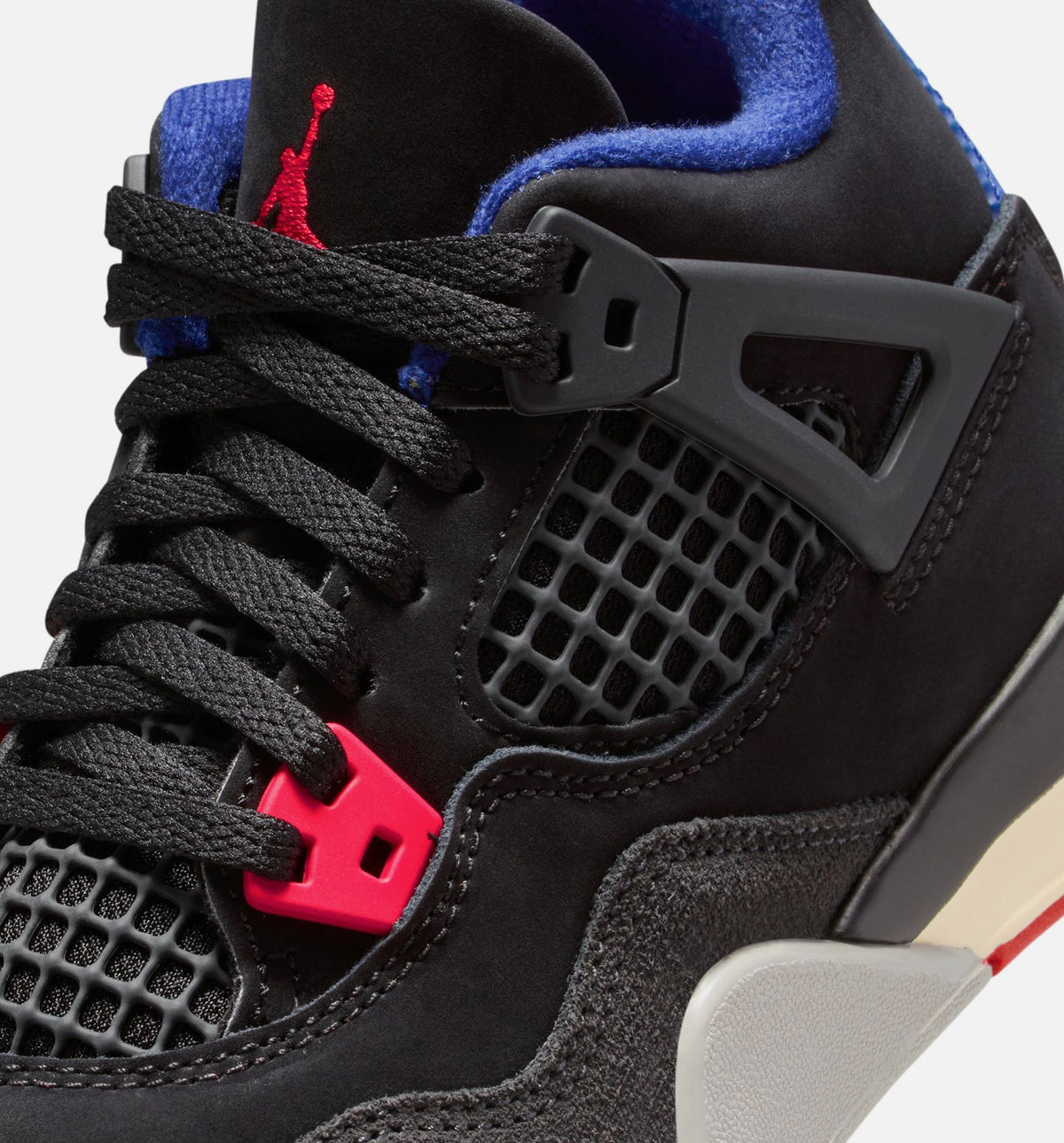 Air Jordan 4 Retro Rare Air Preschool Shoes - Black/Red/Blue