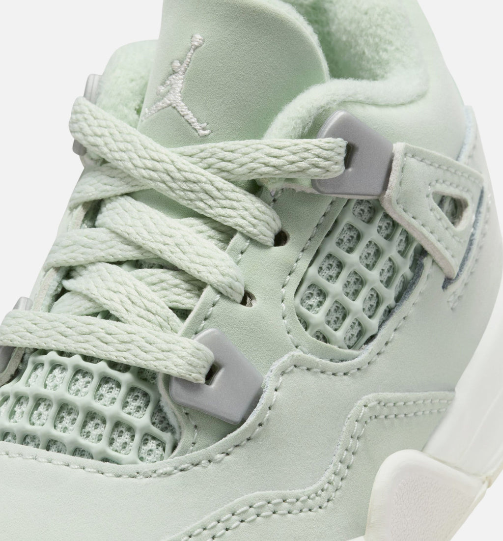 Air Jordan 4 Retro Abundance Baby & Toddler Shoes - Mint Green/Cream