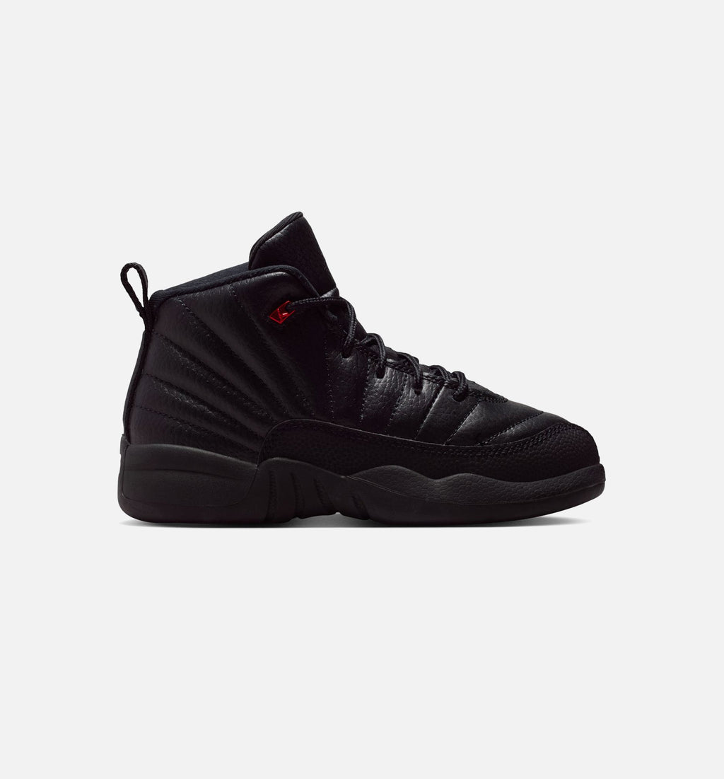 Air Jordan 12 Retro Bloodline Preschool Shoes - Black/Red