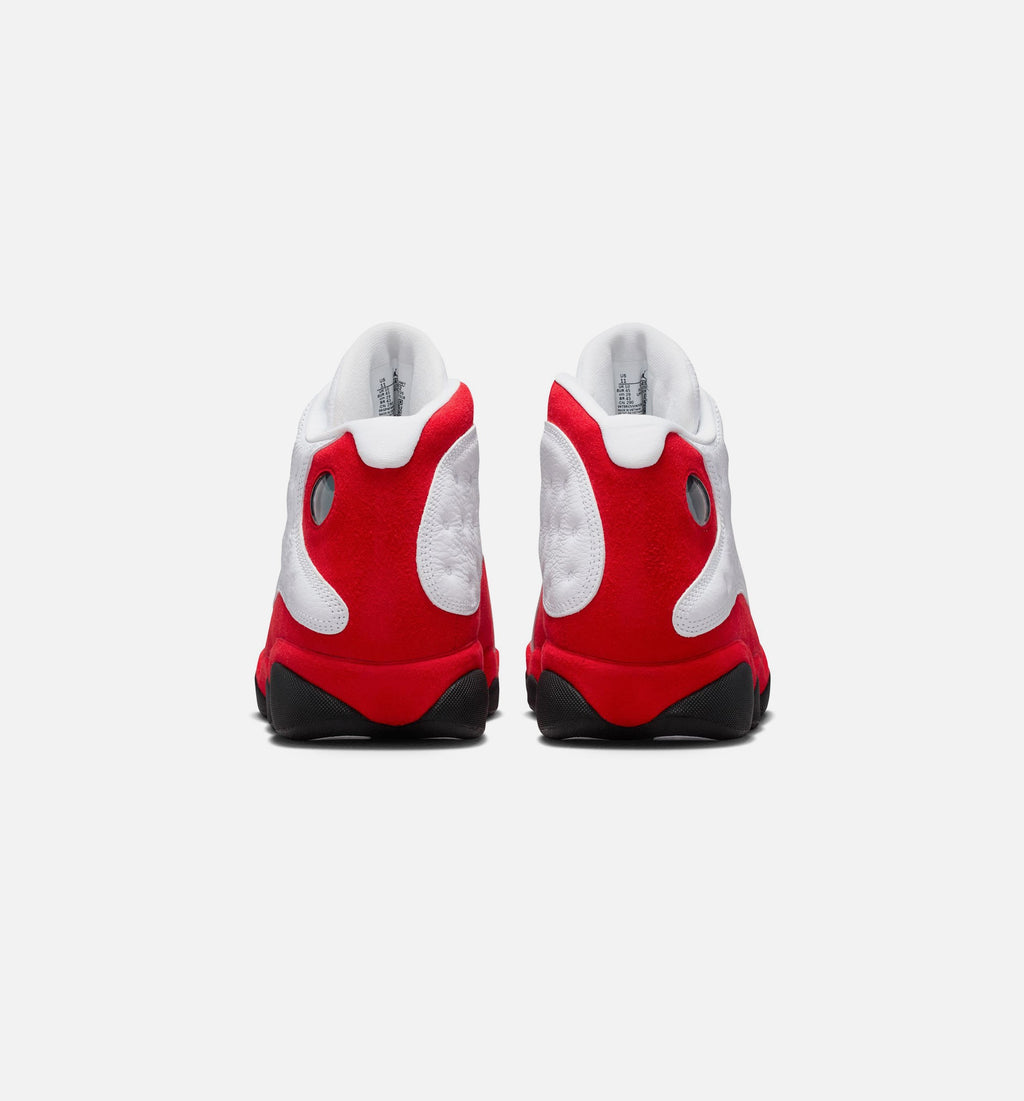 Air Jordan 13 Retro White and University Red Men's Shoes - White/Black/Red