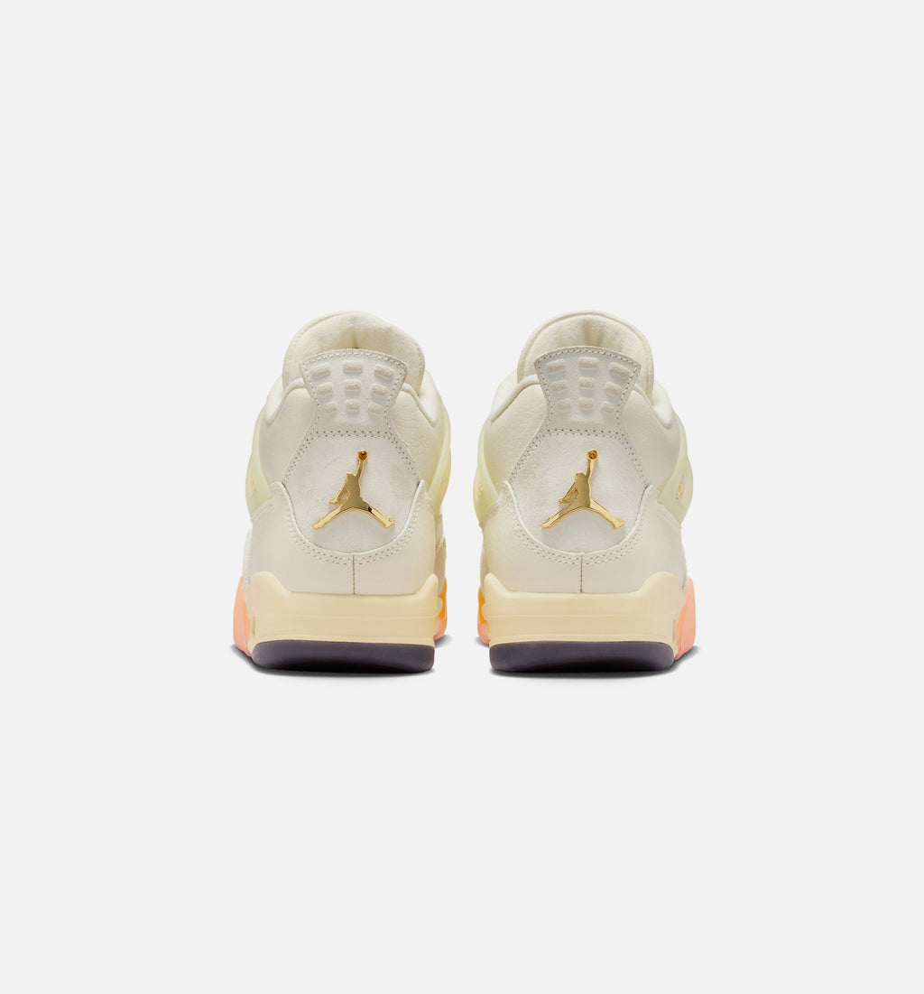 Air Jordan 4 Retro Birds of Paradise Women's Shoes - Cream/Gold/Mango