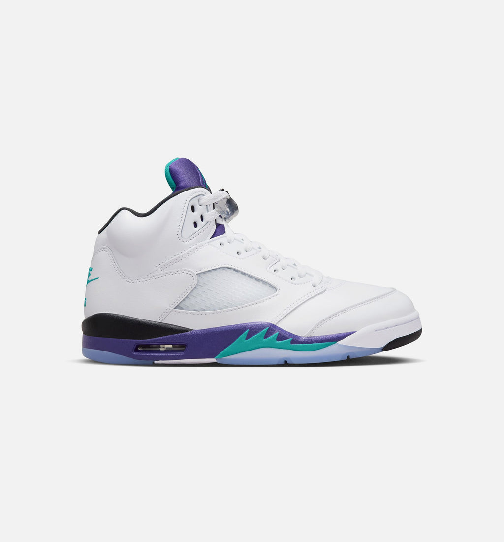 Air Jordan 5 Retro Grape Men's Shoes - White/Purple/Green
