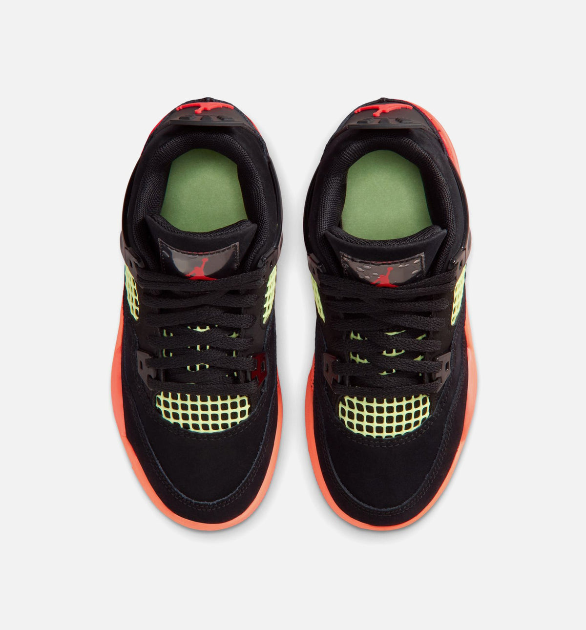 Air Jordan 4 Retro Black Infrared 23 Preschool Shoes - Black/Red/Orange