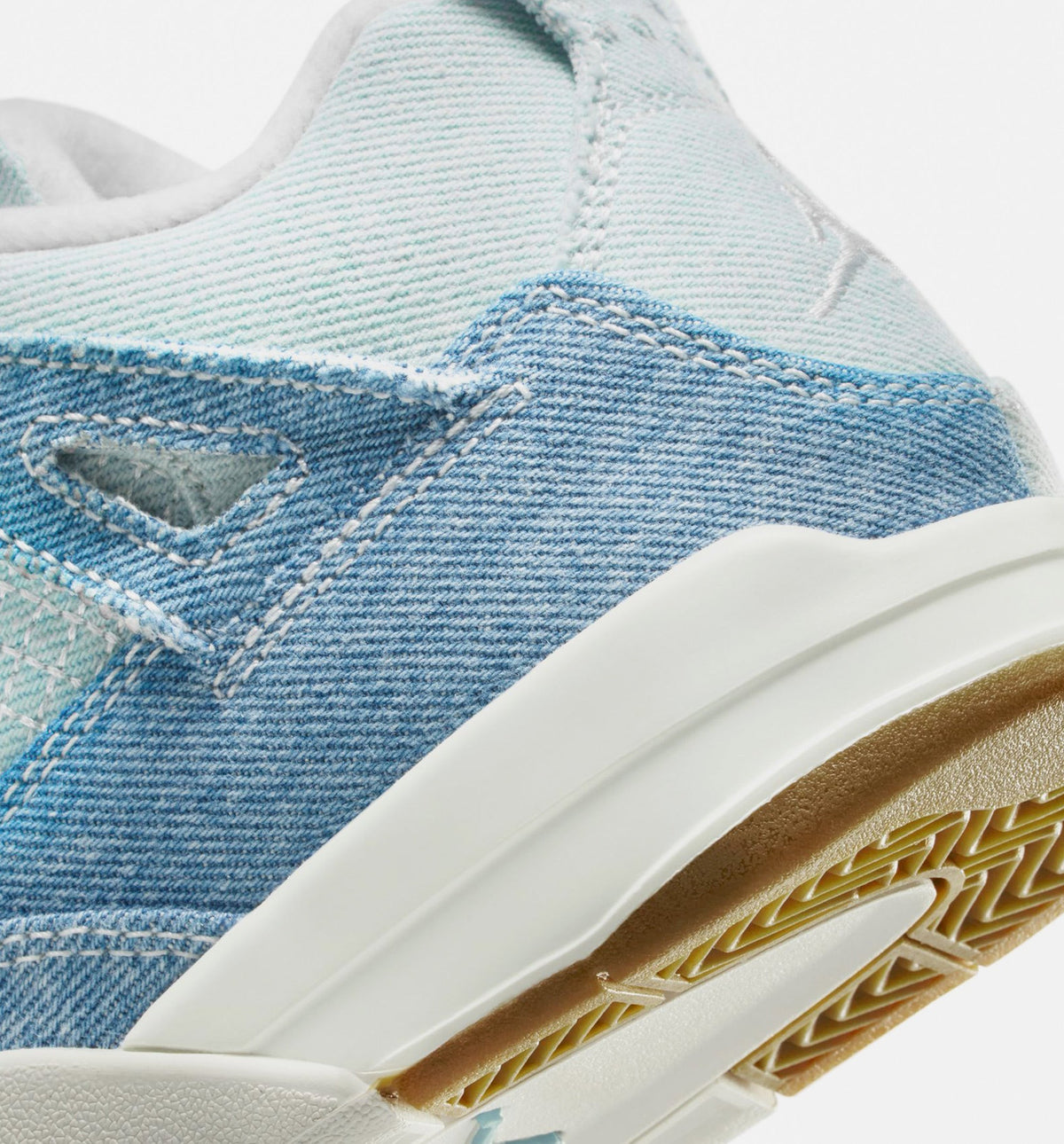Air Jordan 4 Retro Worn Blue Preschool Shoes - Cream/Faded Blue
