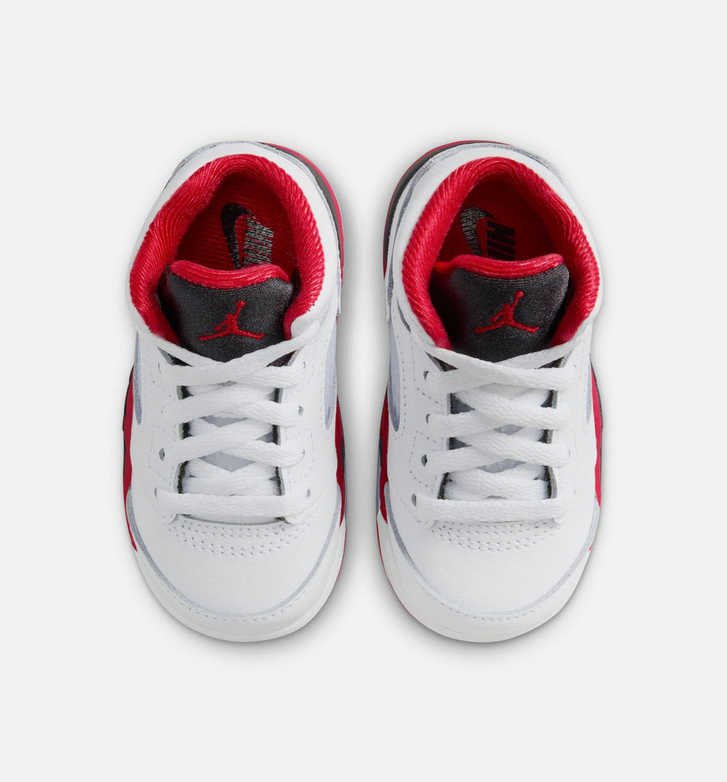 Air Jordan 5 Retro Fire Red Baby & Toddler Shoes - Red/White
