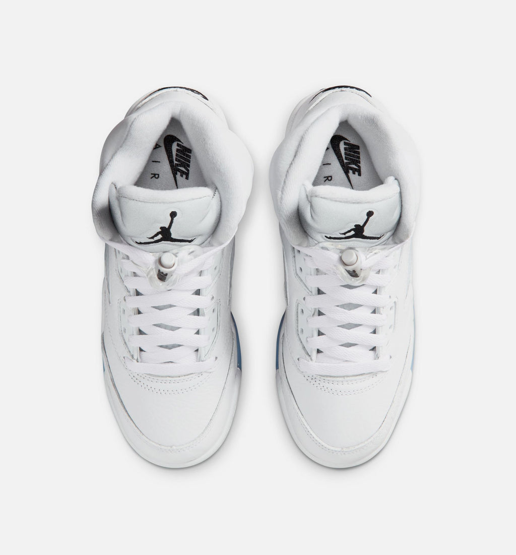 Air Jordan 5 Retro OG White Metallic Kids' Shoes - White/Silver