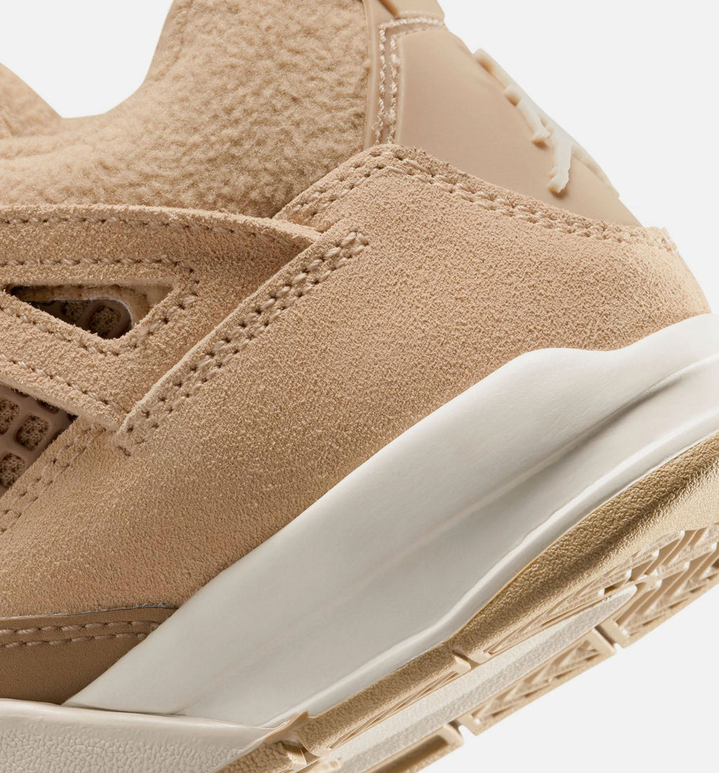 Air Jordan 4 Retro Cozy Girl Preschool Shoes - Tan/Cream