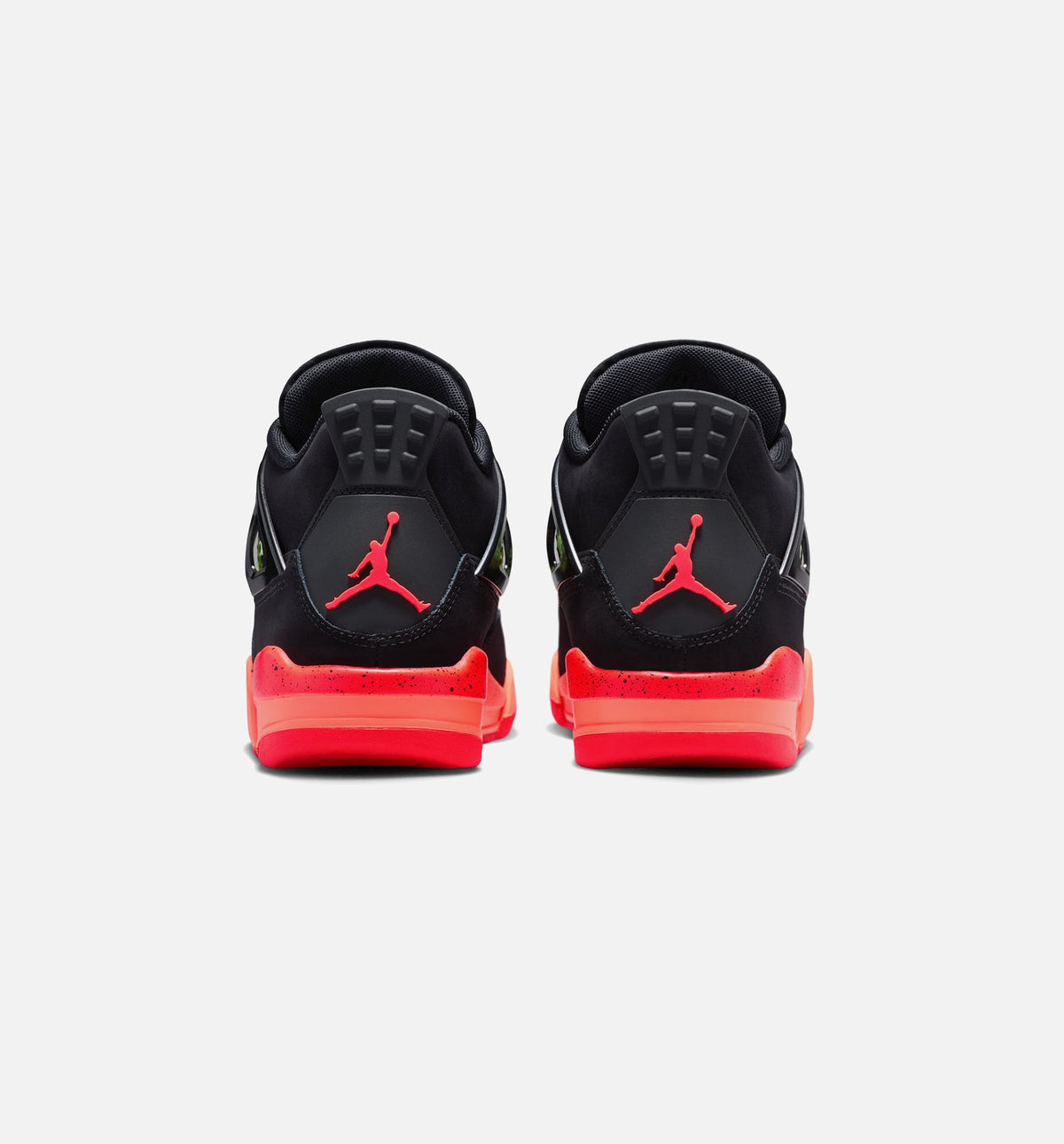 Air Jordan 4 Retro Black Infrared 23 Kids' Shoes - Black/Red/Orange