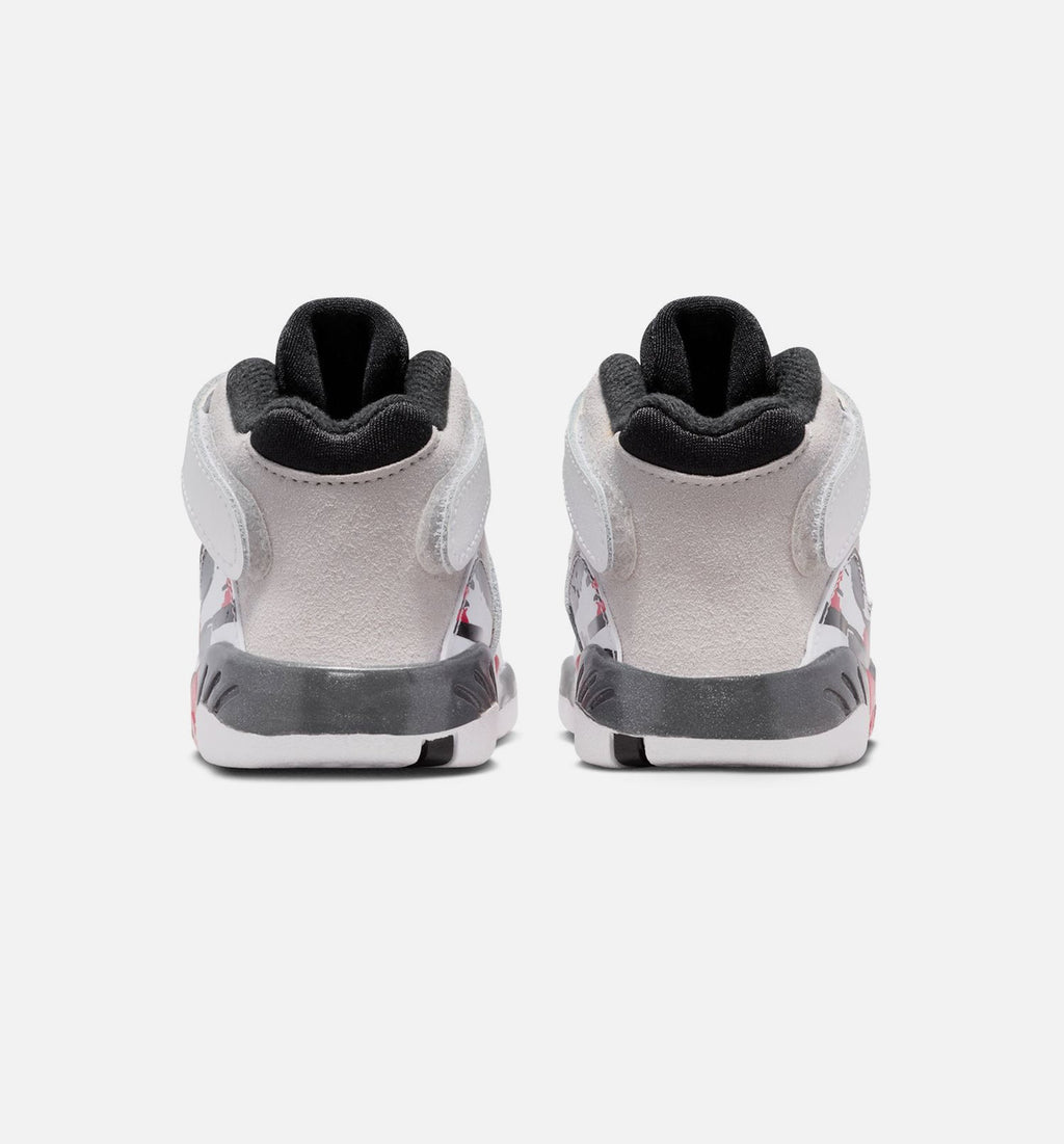 Air Jordan 8 Retro White and True Red Baby & Toddler Shoes - White/Red