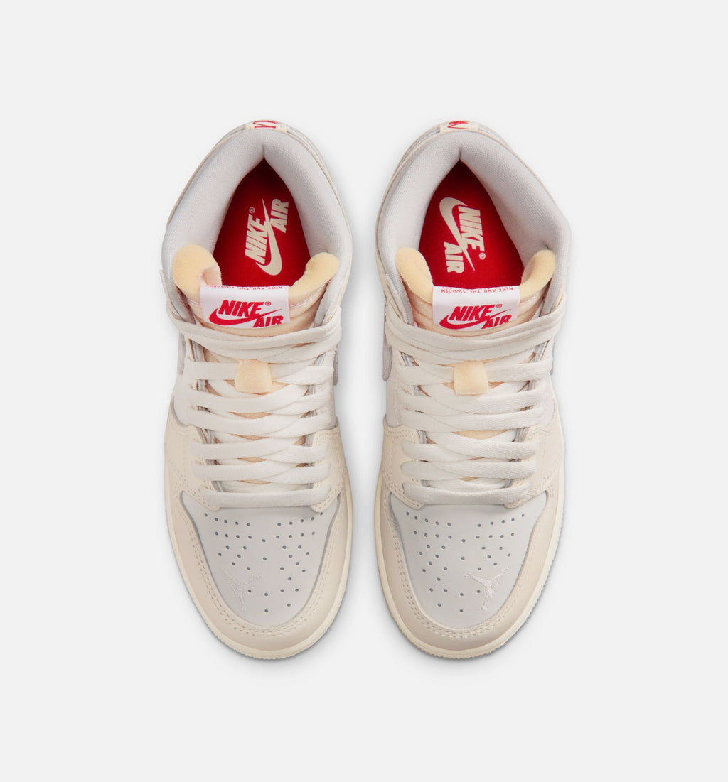 Air Jordan 1 Retro High OG Sail Kids' Shoes - Cream/University Red