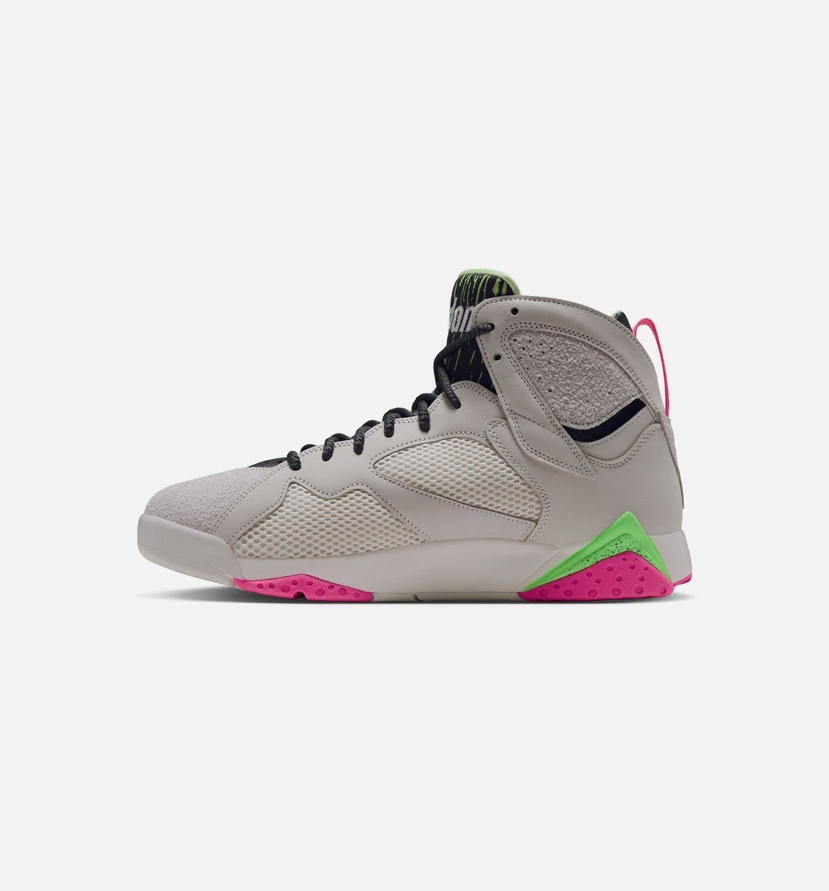 Air Jordan 7 Retro Tennis Day Men's Shoes - Phantom/Lime/Pink