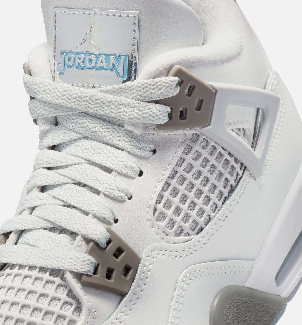 Air Jordan 4 Retro Blue Chill Kids' Shoes - Grey/Ice Blue