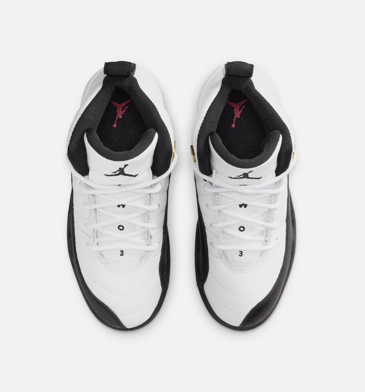 Air Jordan 12 Retro Taxi Preschool Shoes - White/Black/Yellow
