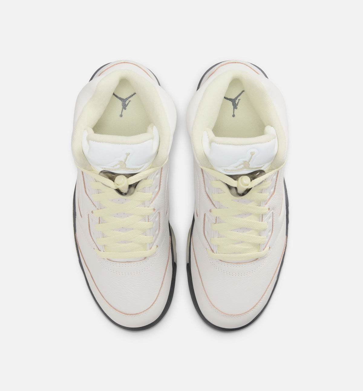 Air Jordan 5 Retro Luminous Green and Sail Women's Shoes - Sail/Green