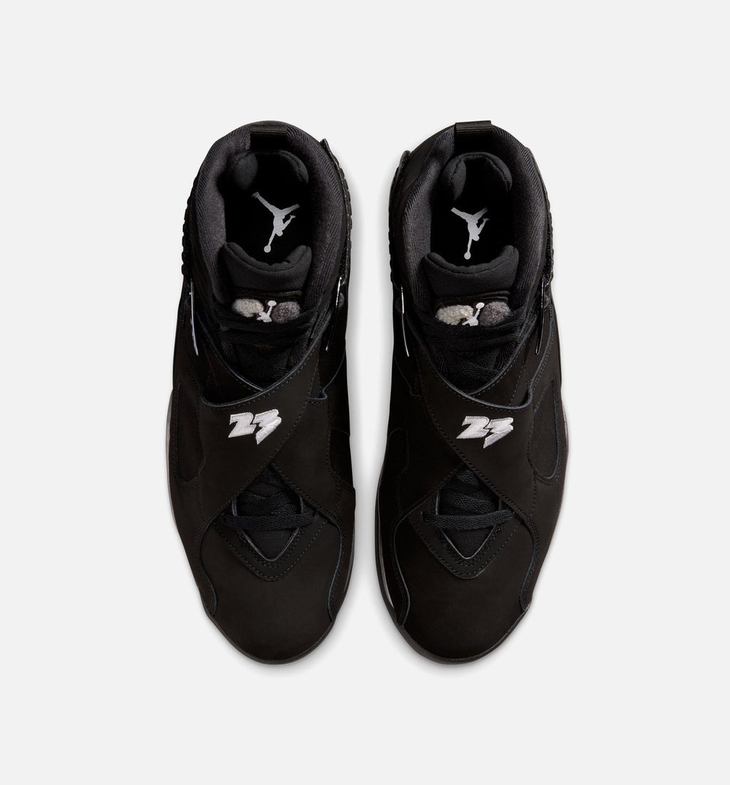 Air Jordan 8 Retro Chrome Men's Shoes - Black/White/Grey