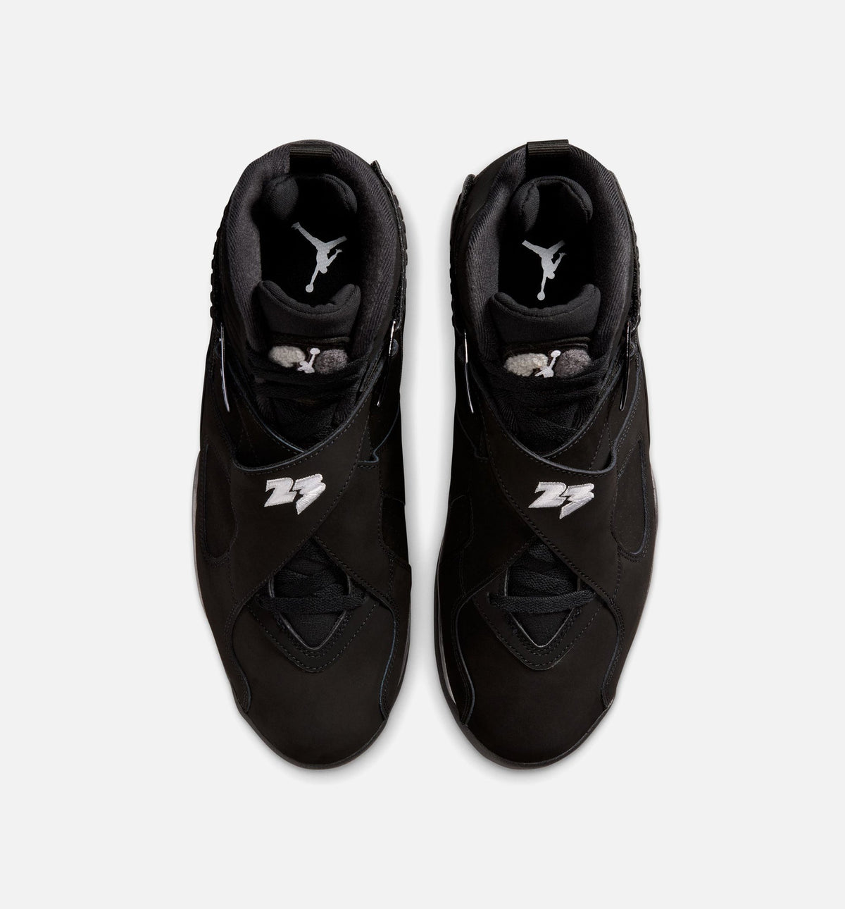 Air Jordan 8 Retro Chrome Men's Shoes - Black/White/Grey