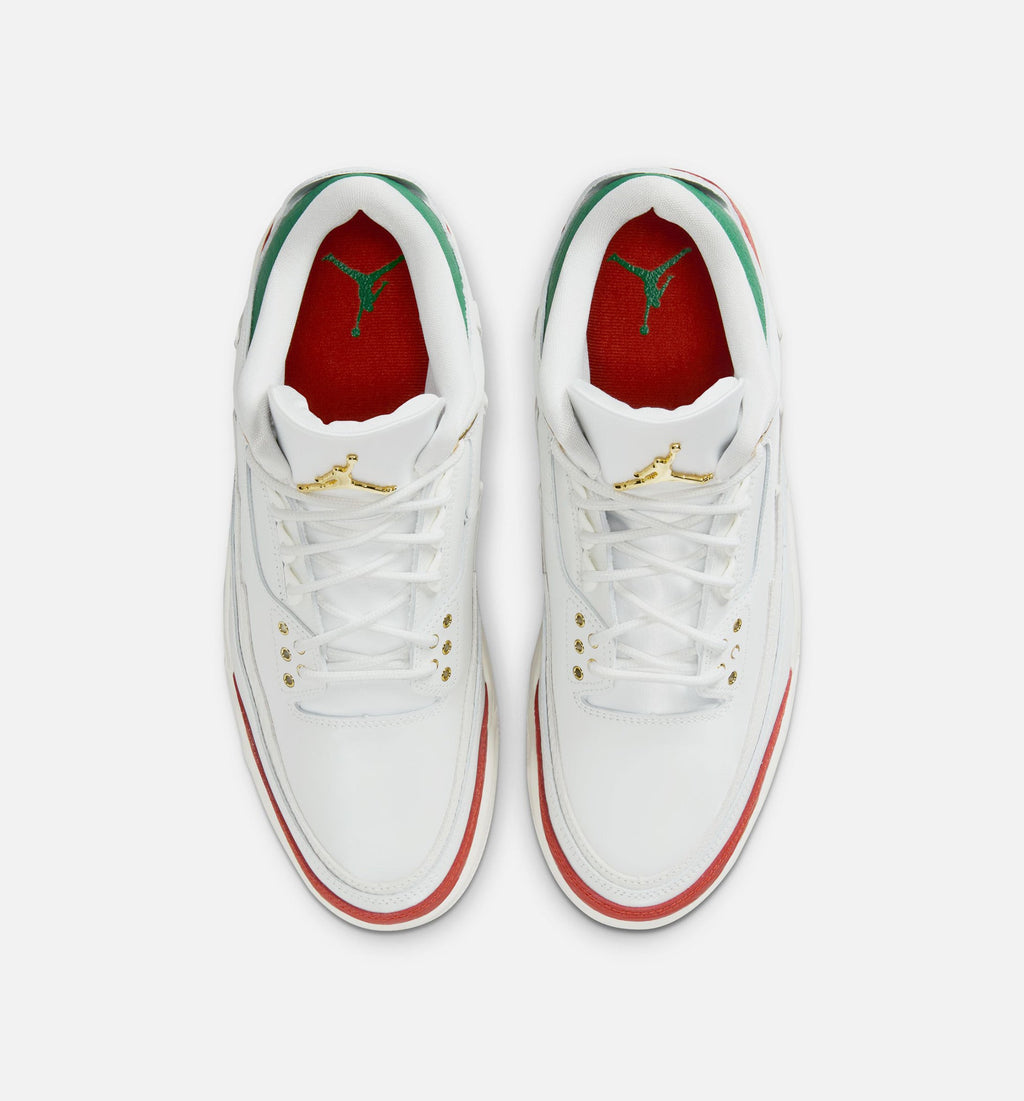 Air Jordan 3 Retro El Vuelo Men's Shoes - White/Green/Red/Gold