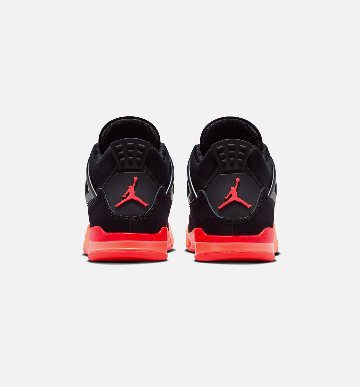 Air Jordan 4 Retro Black Infrared 23 Preschool Shoes - Black/Red/Orange