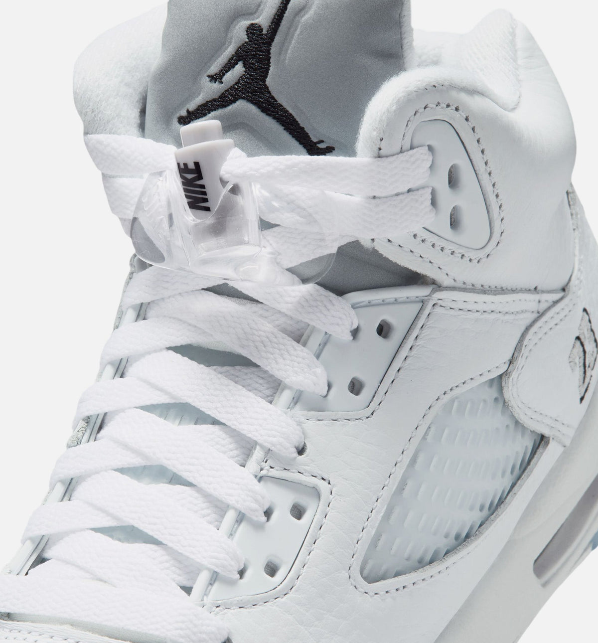 Air Jordan 5 Retro OG White Metallic Kids' Shoes - White/Silver
