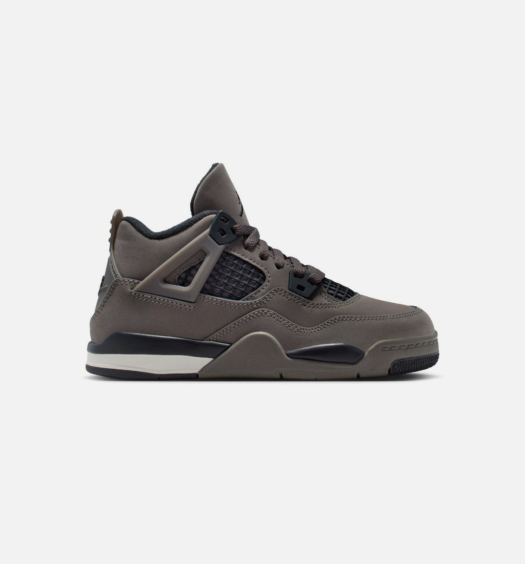 Air Jordan 4 Retro Cave Stone Preschool Shoes - Brown/Black
