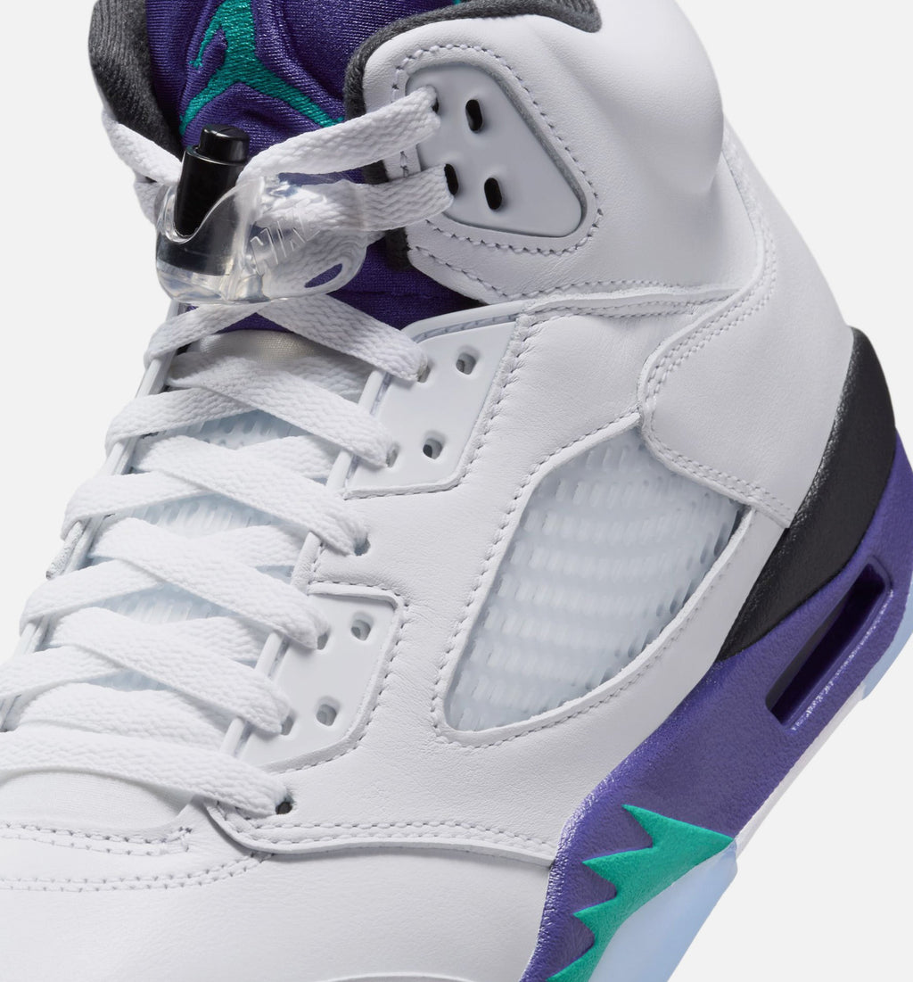 Air Jordan 5 Retro Grape Men's Shoes - White/Purple/Green