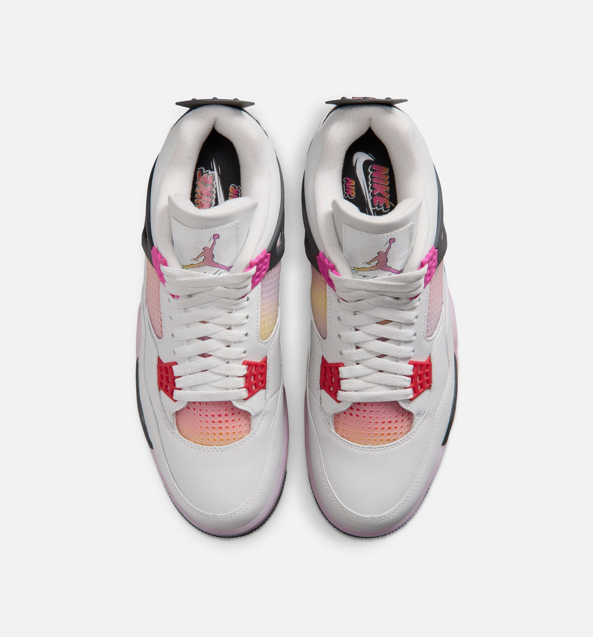 Air Jordan 4 Retro Comic Men's Shoes - Off White/Pink/Grey
