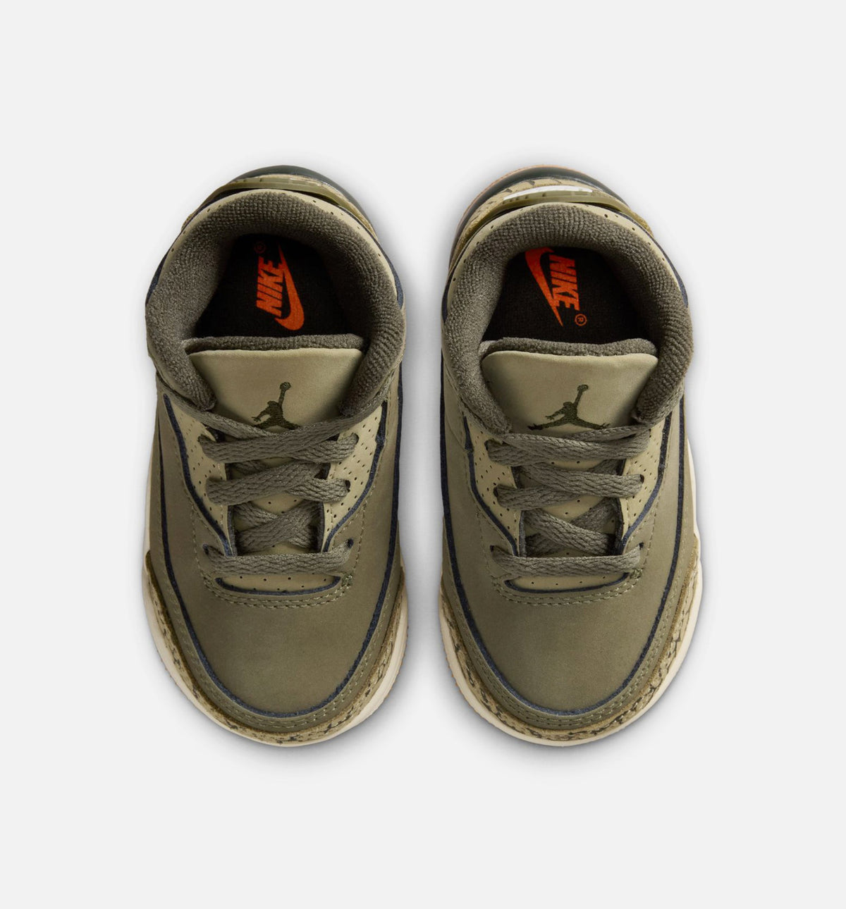 Air Jordan 3 Retro Medium Olive Baby & Toddler Shoes - Olive Green/Sail